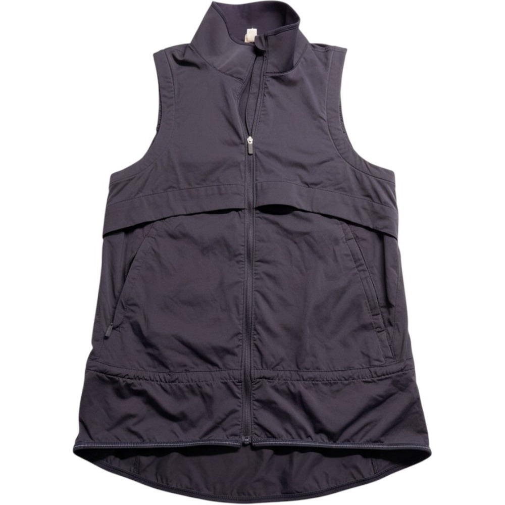 Lululemon Athletica Women 6 Navy Blue Full Zip Running Vest Outdoor Hiking